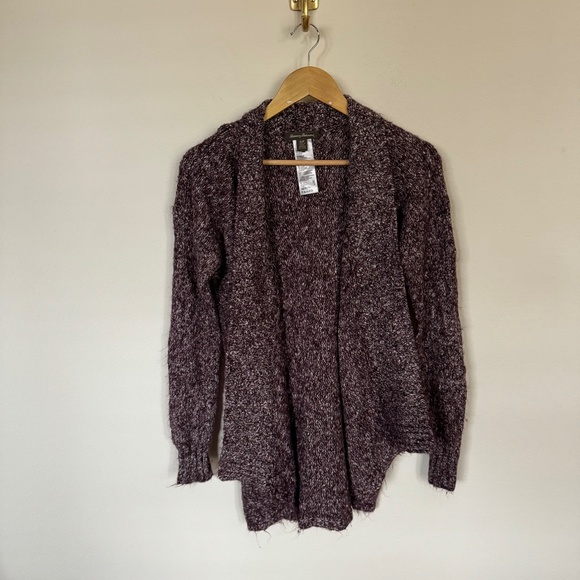 Tommy Bahama Sweater Women's SM Purple Open Front Cardigan Marled Cozy Lounge - Picture 1 of 5
